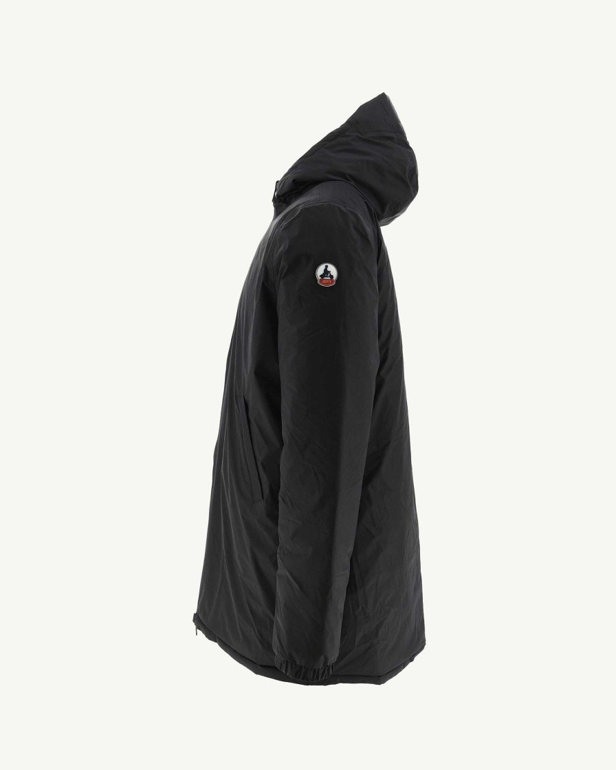 JOTT Black Amsterdam Long Reversible Hooded Puffer Jacket | Outerwear