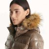 JOTT Grand Froid Perle Taupe Lacquered Mid-Length Jacket | Outerwear