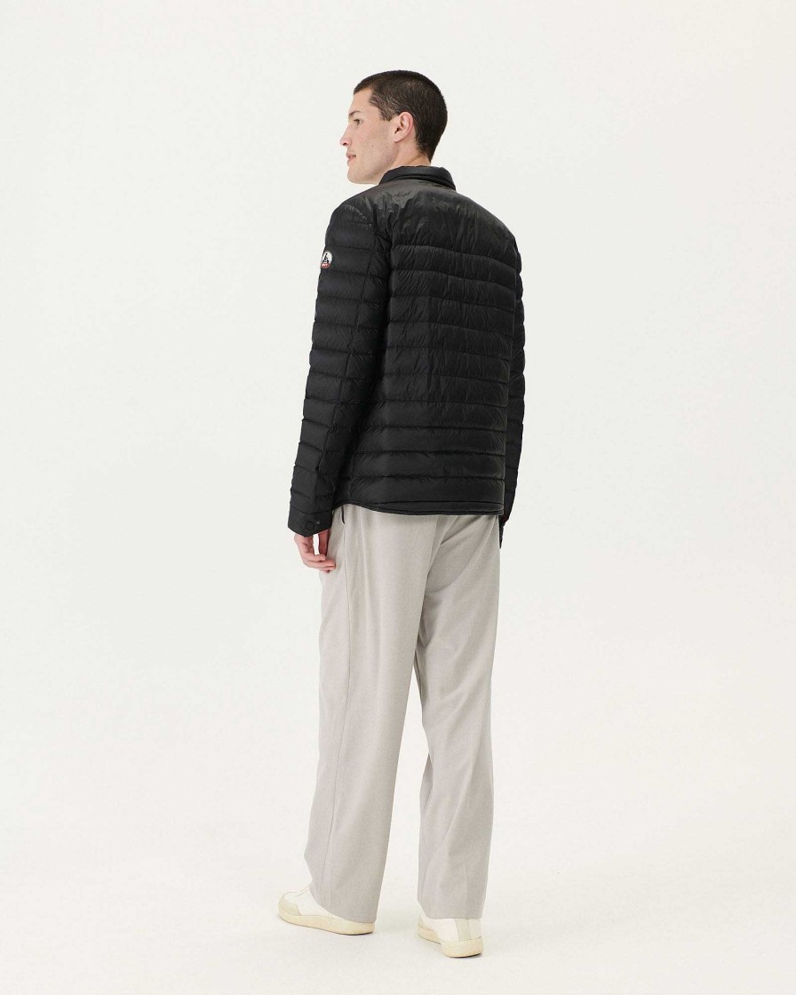 JOTT Black Cris Lightweight Shirt Collar Puffer Jacket | Outerwear