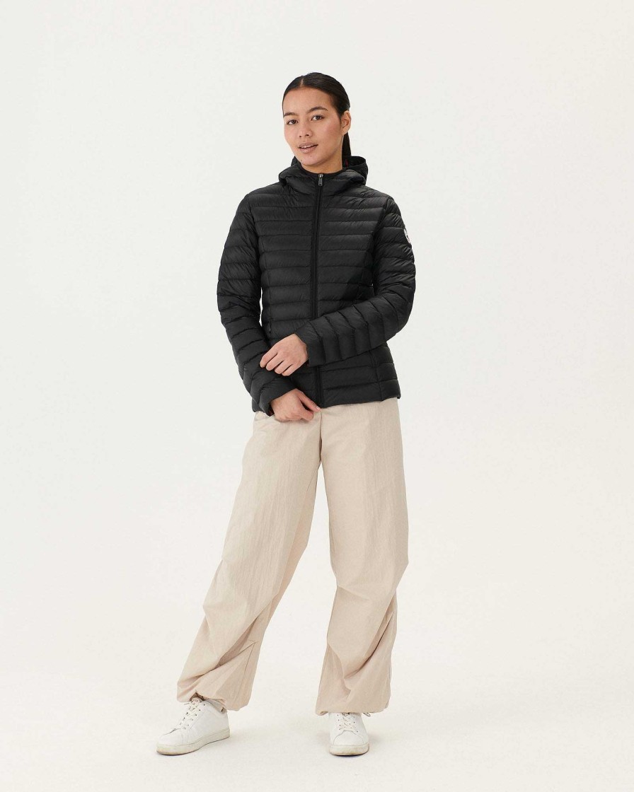 JOTT Lightweight Hooded Down Jacket Black Cloe | Outerwear