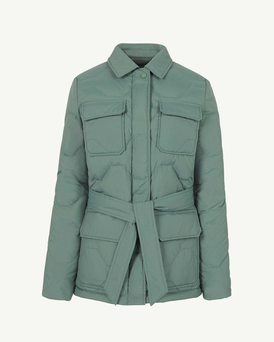 JOTT Carmen Ultralight Winter Safari Jacket Celadon Green | Outerwear