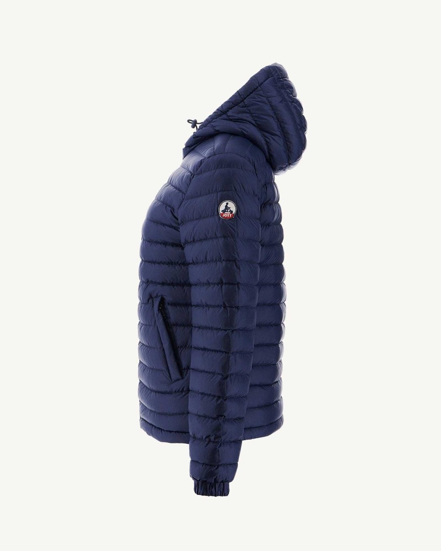 JOTT Navy Vienne Reversible Hooded Puffer Jacket | Outerwear