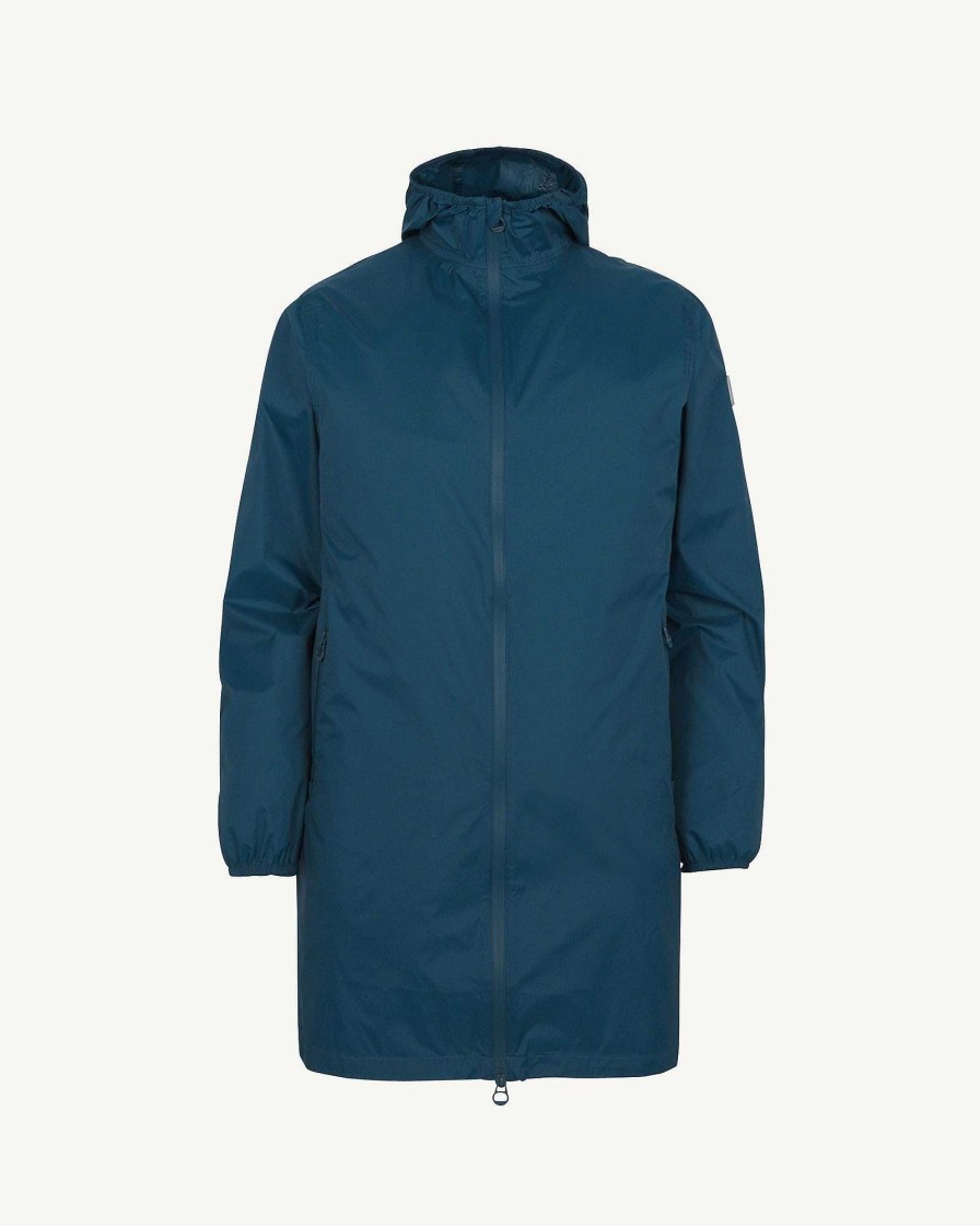 JOTT Oban Long Waterproof Jacket With Hood Metal Blue | Outerwear