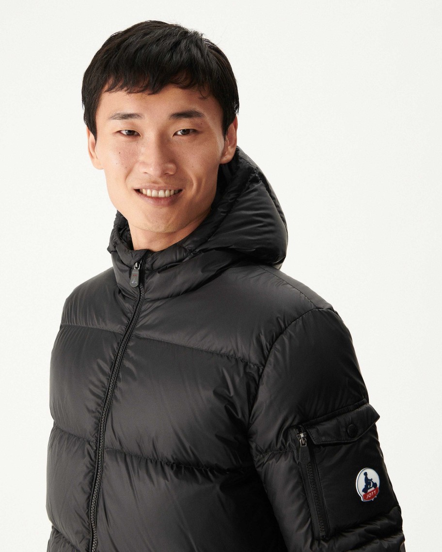 JOTT Black Hooded Down Jacket Java | Outerwear