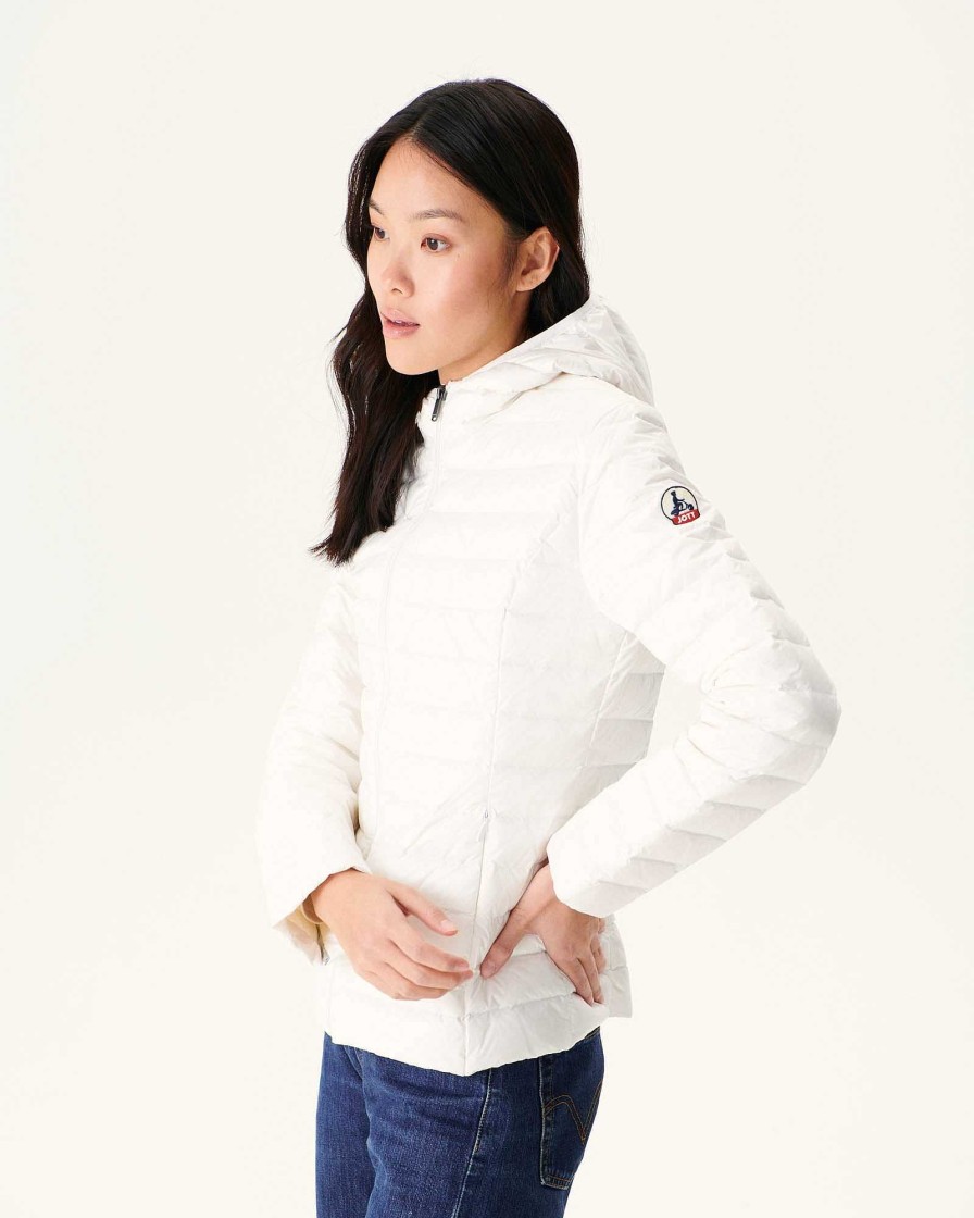 JOTT Lightweight Hooded Down Jacket White Cloe | Outerwear