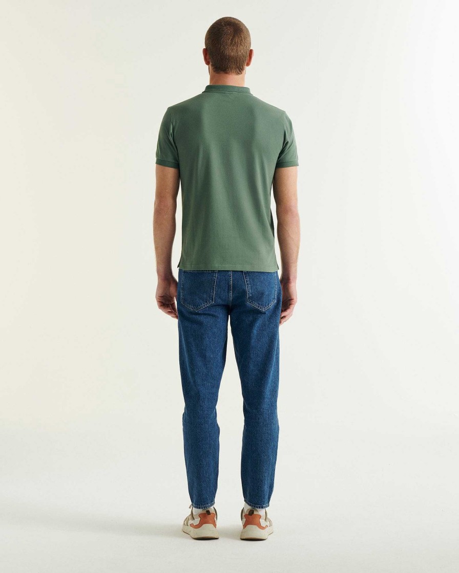 JOTT Celadon Green Marbella Organic Cotton Polo Shirt | Clothing