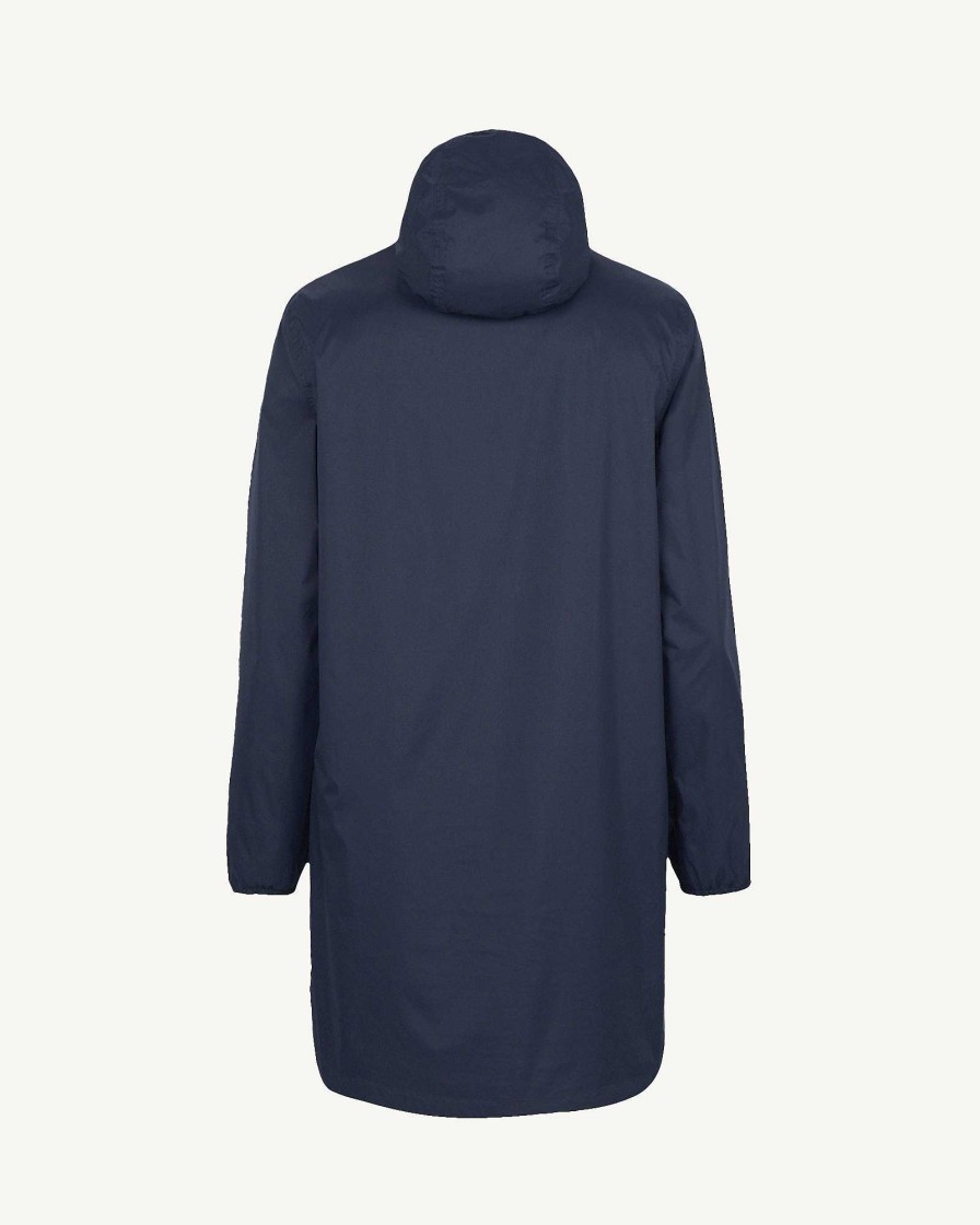 JOTT Oban Long Waterproof Jacket With Hood Navy | Outerwear