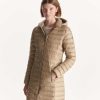 JOTT Beige Vero Long Hooded Puffer Jacket | Outerwear