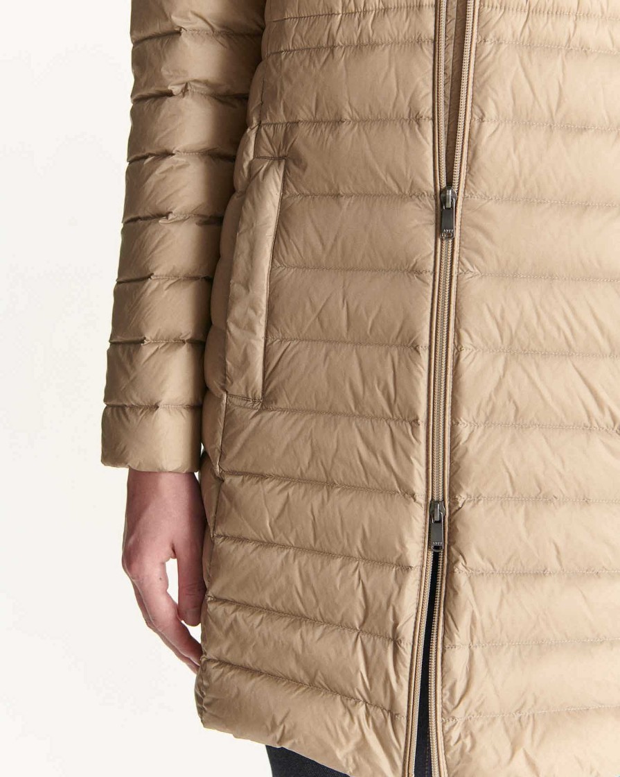 JOTT Beige Vero Long Hooded Puffer Jacket | Outerwear