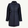 JOTT Navy Vero Long Hooded Puffer Jacket | Outerwear
