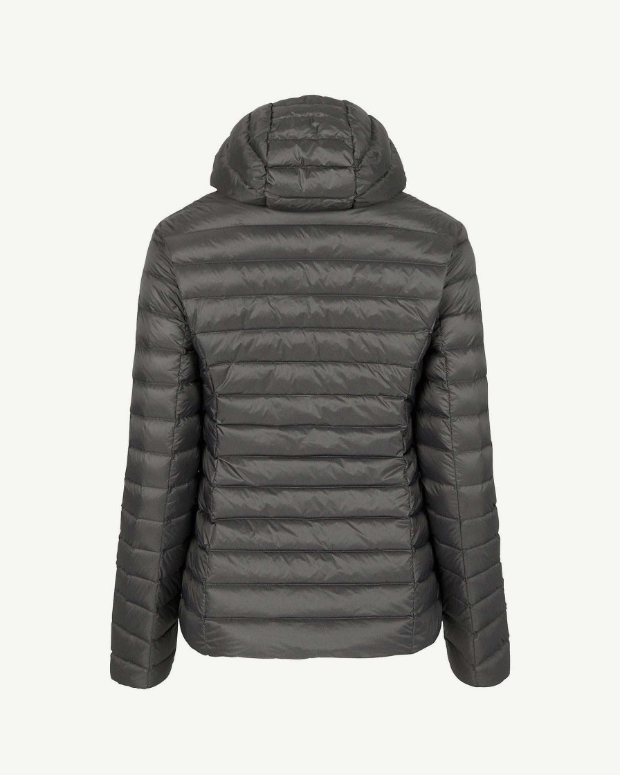 JOTT Lightweight Hooded Down Jacket Anthracite Cloe | Outerwear