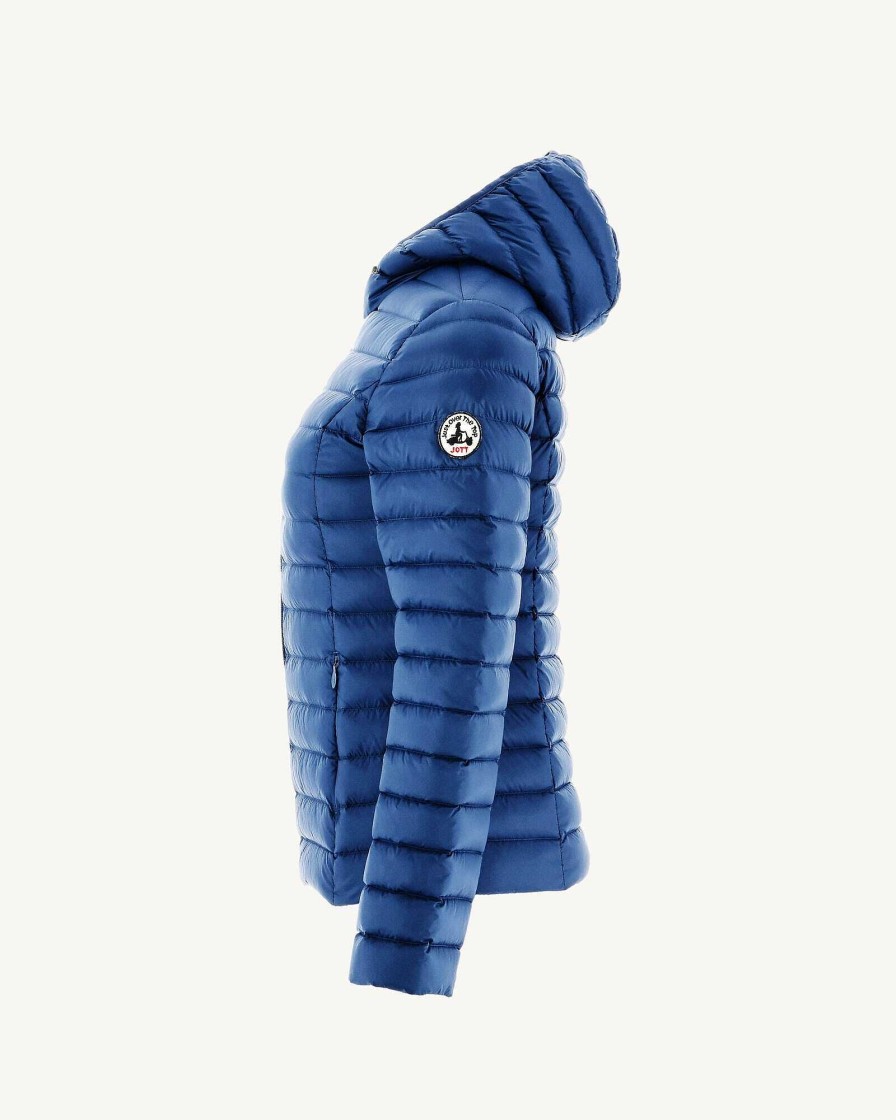 JOTT Lightweight Hooded Down Jacket Dark Denim Cloe | Outerwear