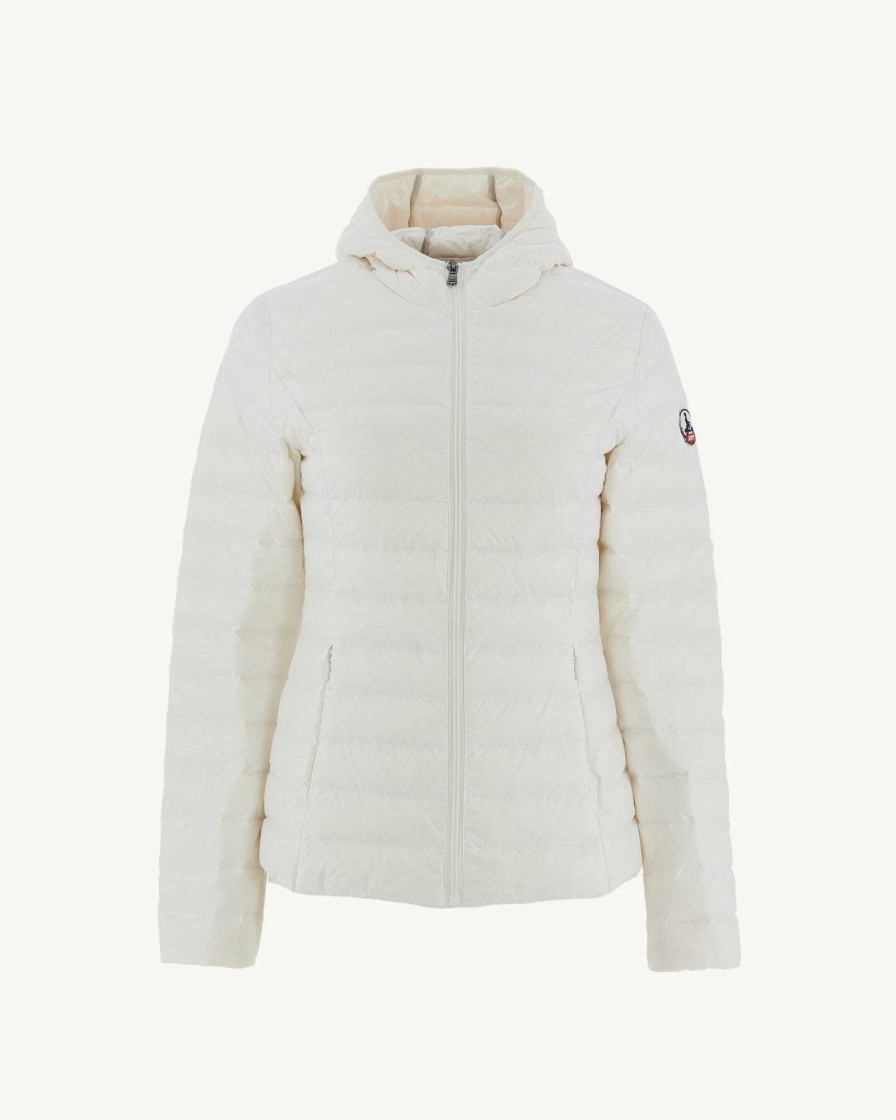 JOTT Lightweight Hooded Down Jacket White Cloe | Outerwear