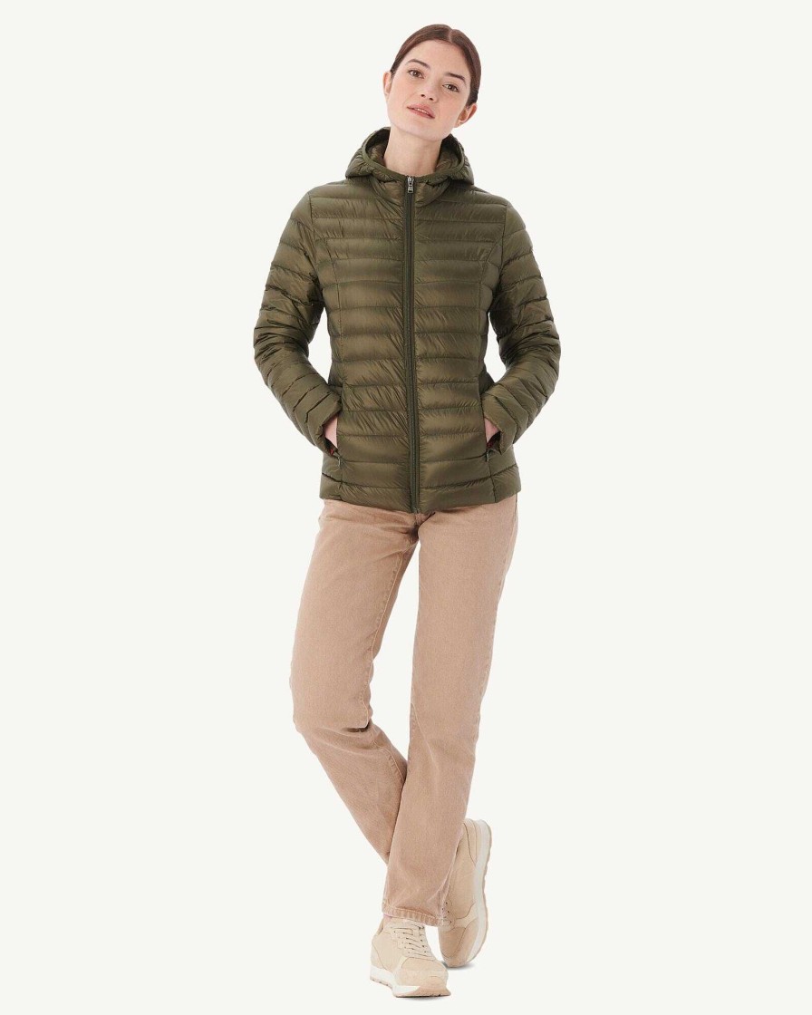 JOTT Lightweight Hooded Down Jacket Army Cloe | Outerwear