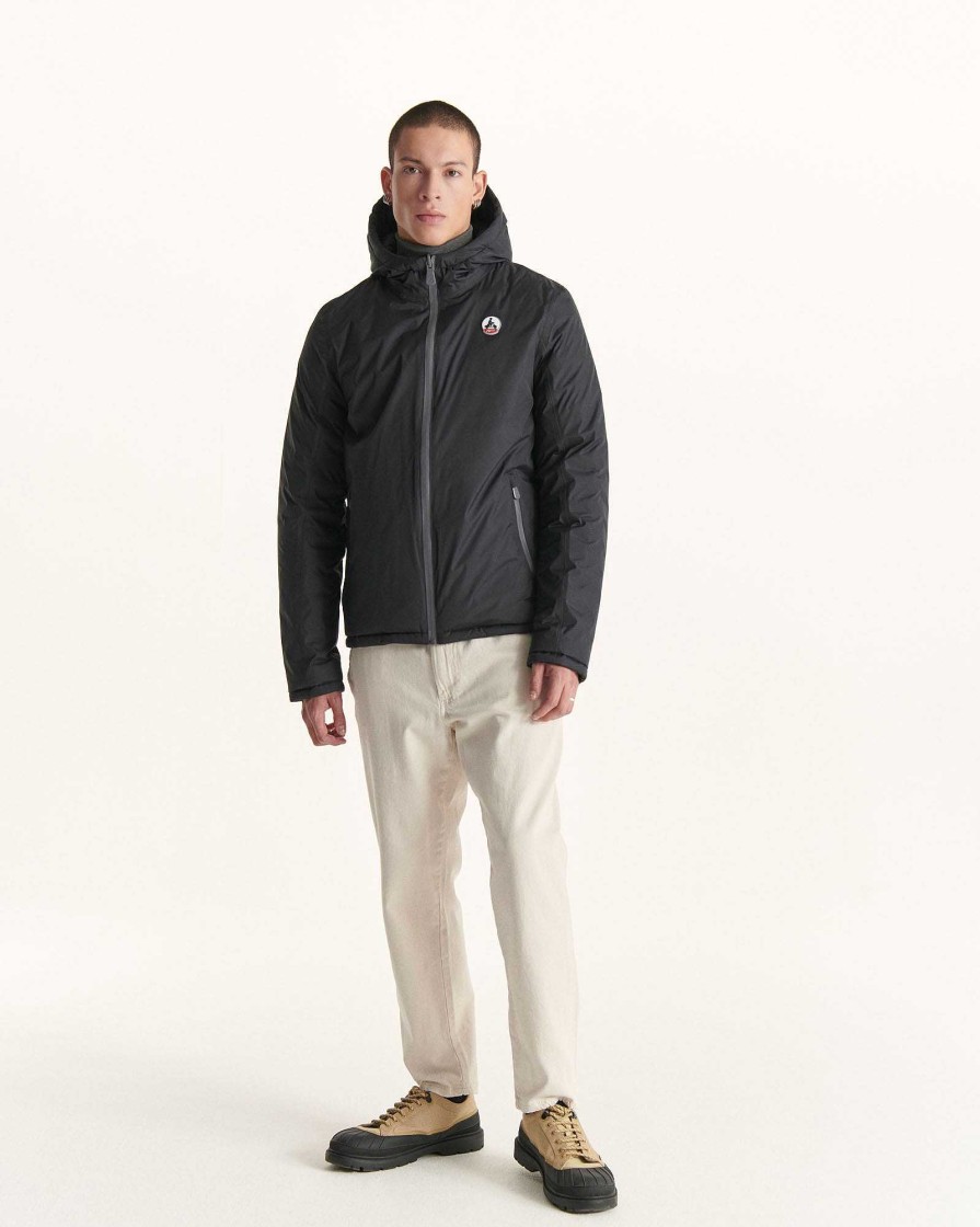 JOTT Black Reversible Hooded Puffer Jacket Bergen | Outerwear