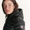 JOTT Black Nour 2.0 Mid-Length Hooded Puffer Jacket | Outerwear