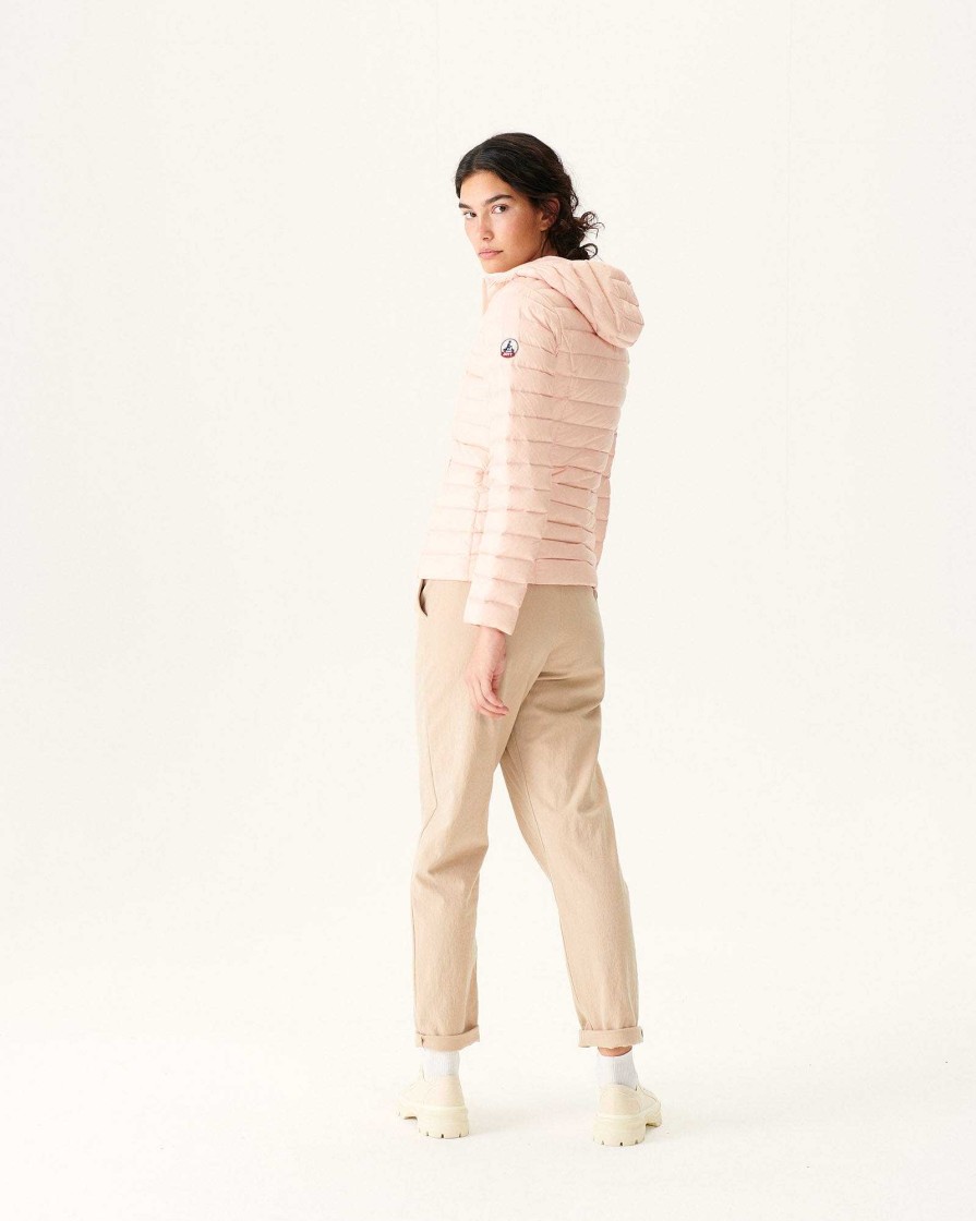 JOTT Lightweight Hooded Down Jacket Soft Pink Cloe | Outerwear