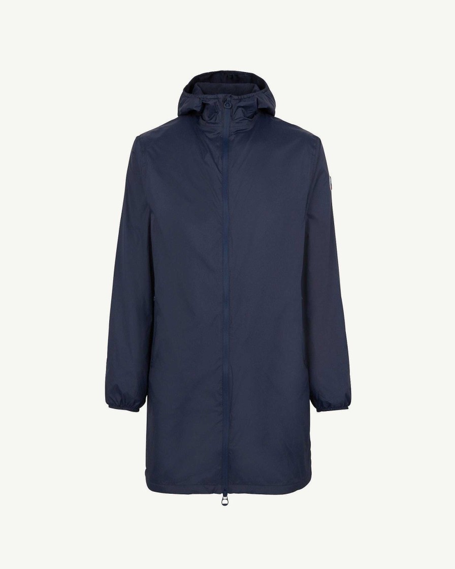 JOTT Oban Polar Fleece-Lined Long Waterproof Jacket Navy | Outerwear