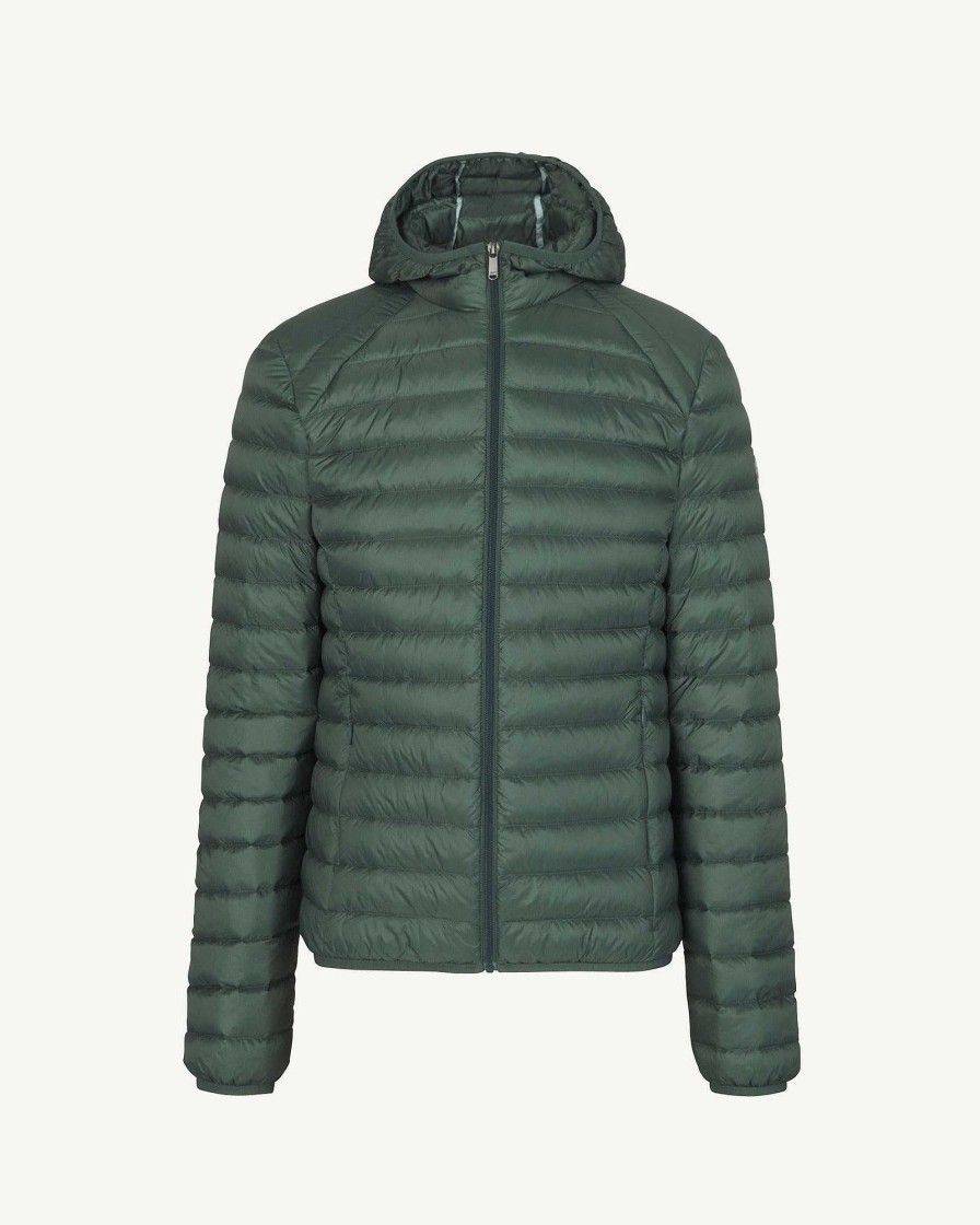 JOTT Celadon Green Nico Lightweight Hooded Puffer Jacket | Outerwear