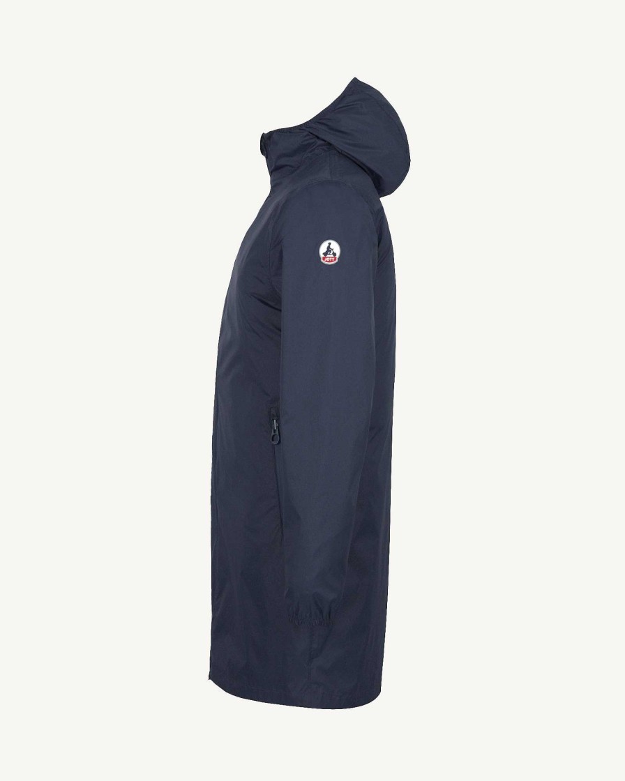 JOTT Oban Long Waterproof Jacket With Hood Navy | Outerwear