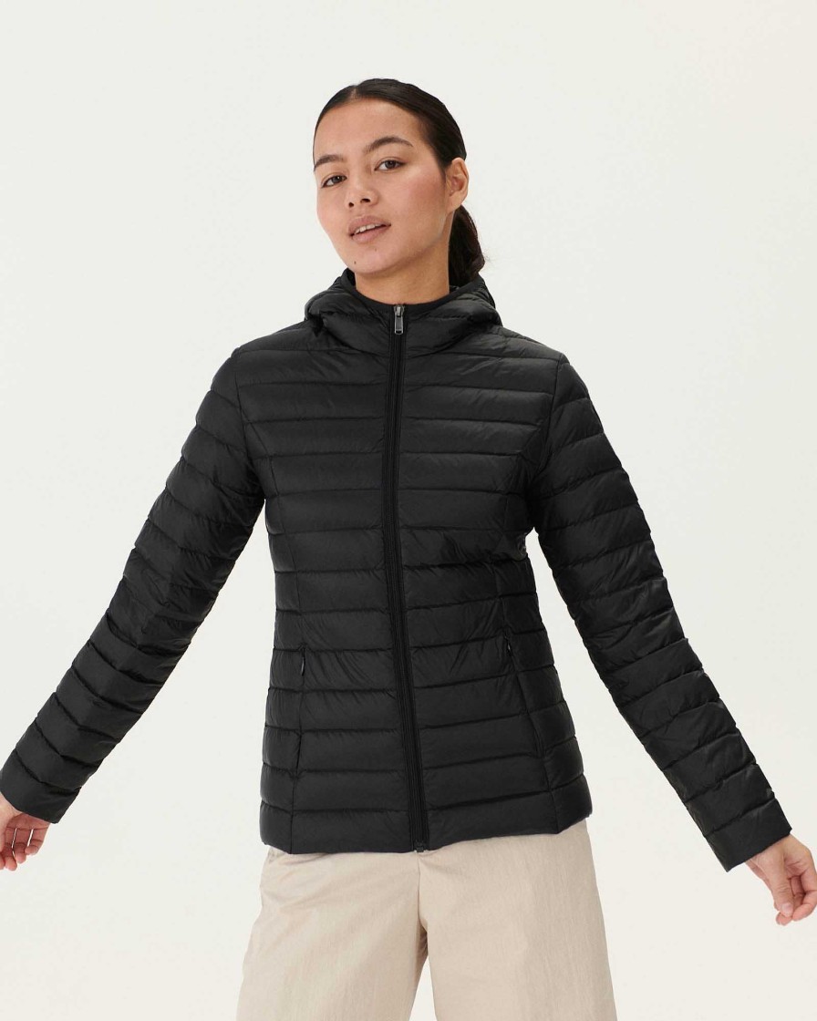 JOTT Lightweight Hooded Down Jacket Black Cloe | Outerwear