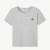 JOTT Melange Grey Rio Kid'S Crew-Neck Organic Cotton T-Shirt | Clothing