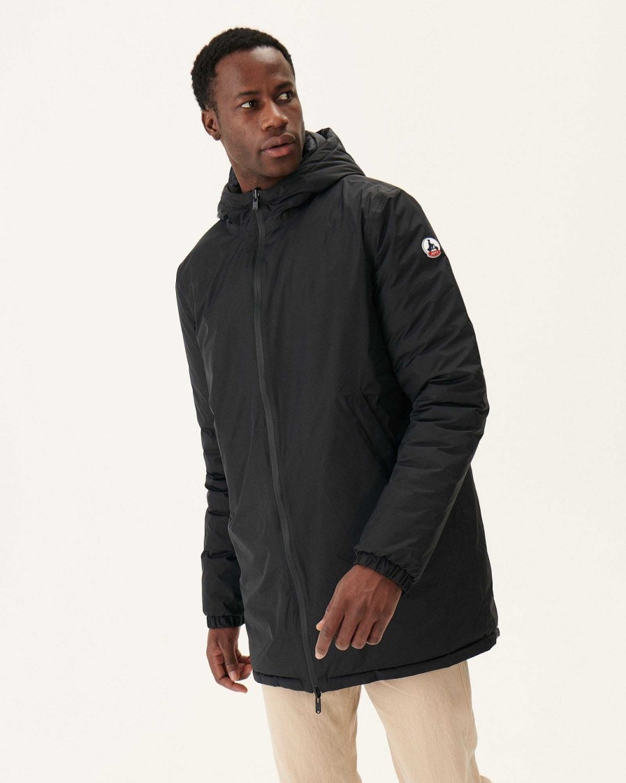 JOTT Black Amsterdam Long Reversible Hooded Puffer Jacket | Outerwear
