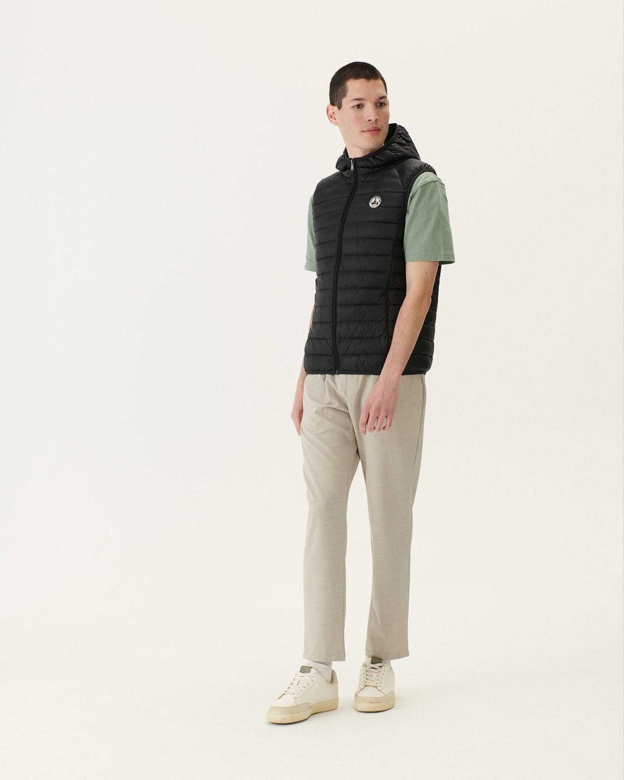 JOTT Black Hooded Sleeveless Down Jacket Pat | Outerwear