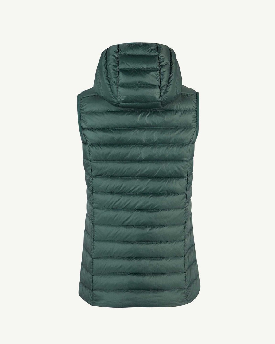 JOTT Celadon Green Mali Lightweight Sleeveless Hooded Puffer Jacket | Outerwear