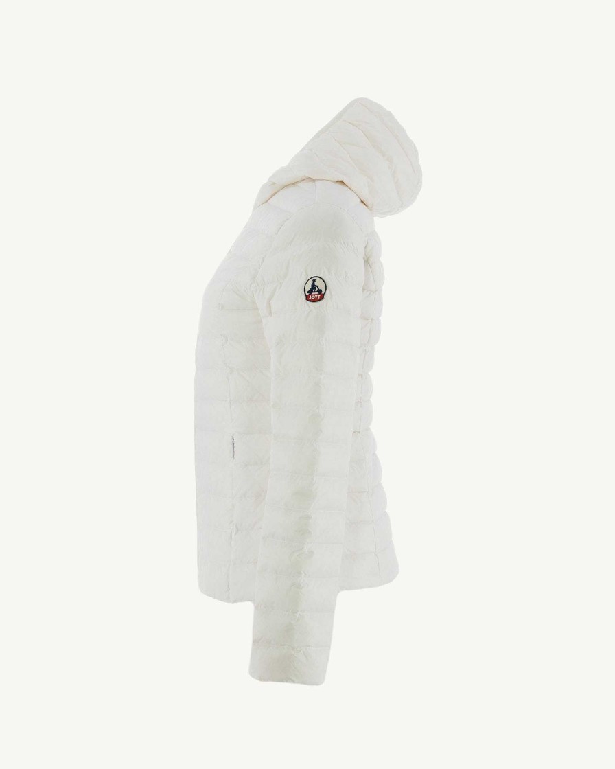 JOTT Lightweight Hooded Down Jacket White Cloe | Outerwear
