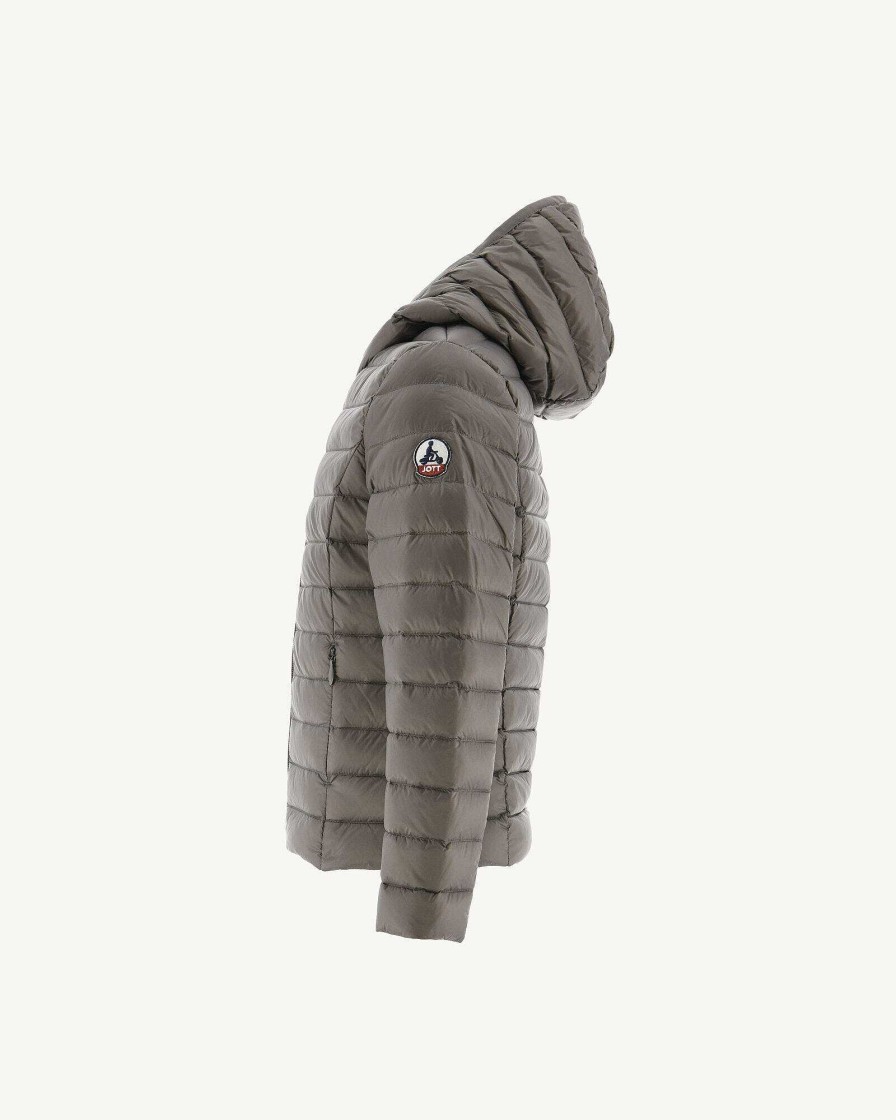 JOTT Taupe Hooded Down Jacket Carla | Outerwear