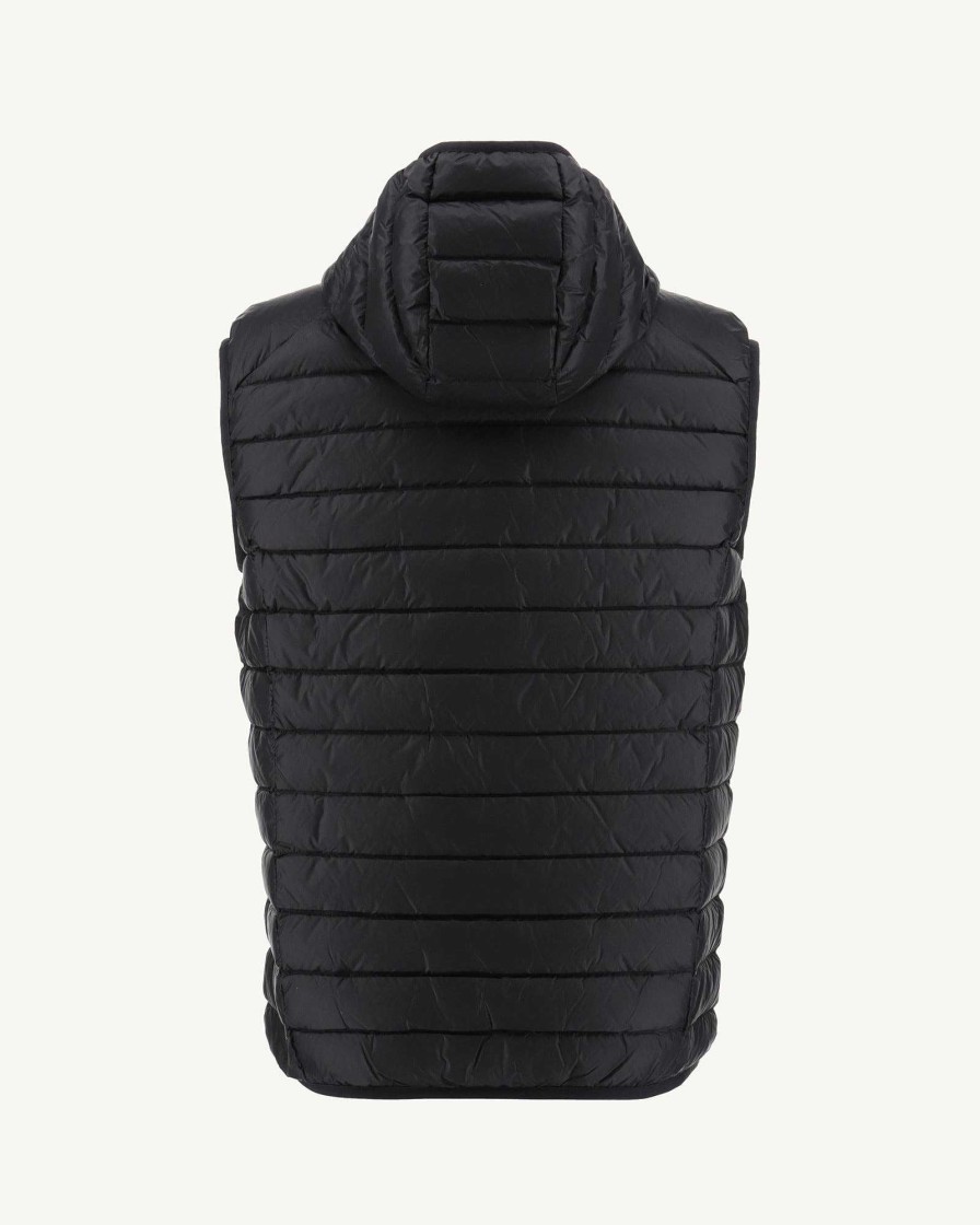 JOTT Black Hooded Sleeveless Down Jacket Pat | Outerwear