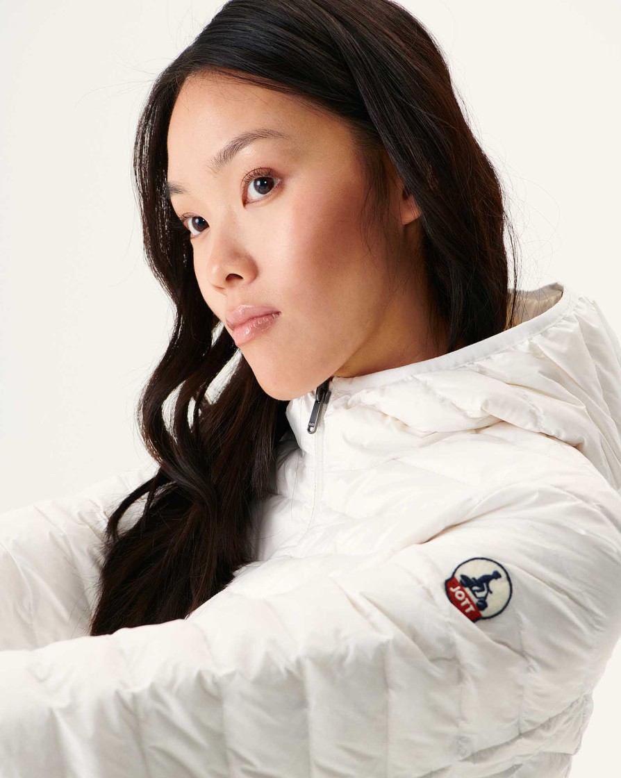 JOTT Lightweight Hooded Down Jacket White Cloe | Outerwear