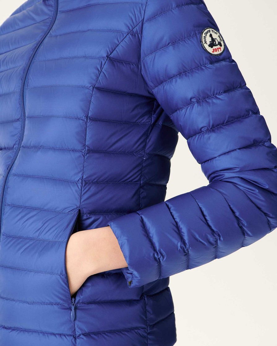 JOTT Lightweight Hooded Down Jacket Dark Denim Cloe | Outerwear