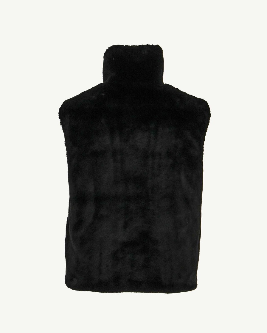 JOTT Black Daria Grand Froid Reversible Sleeveless Puffer Jacket | Outerwear
