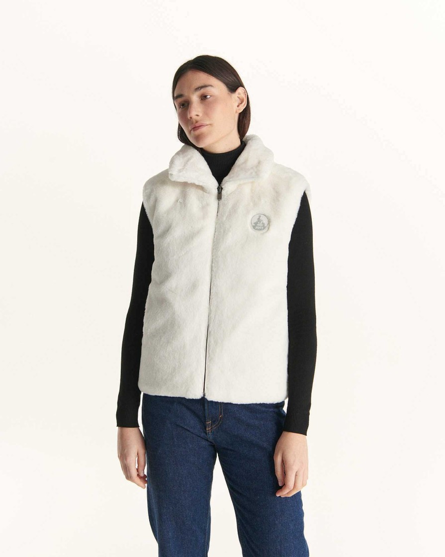 JOTT Swarovski Reversible Sleeveless Coat Grand Froid White Daria | Outerwear