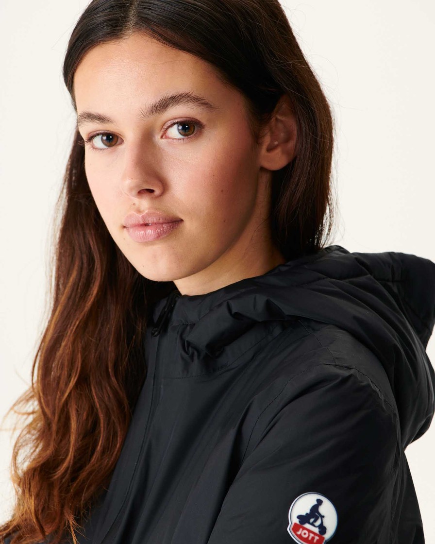 JOTT Black Vienne Reversible Hooded Puffer Jacket | Outerwear