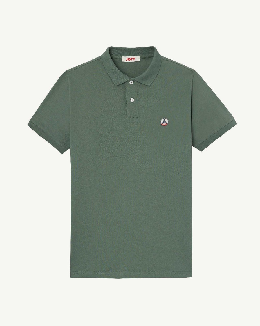 JOTT Celadon Green Marbella Organic Cotton Polo Shirt | Clothing