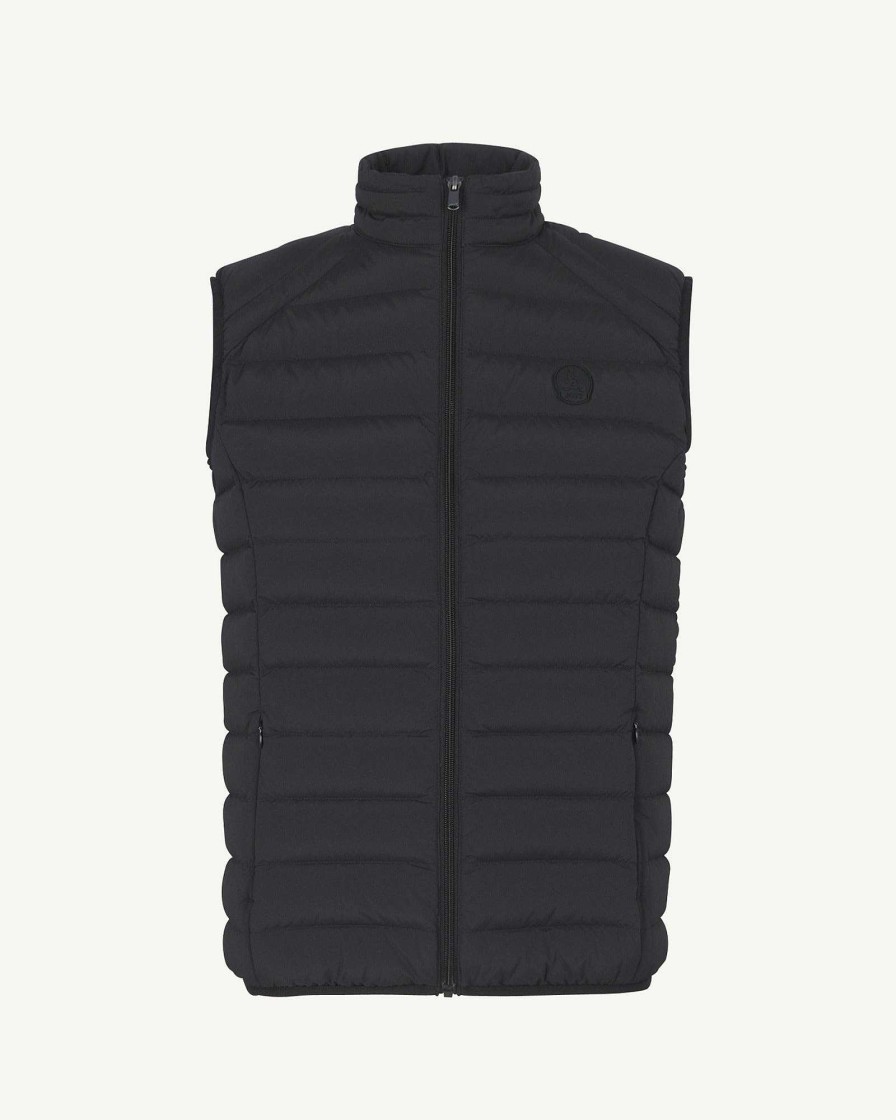 JOTT Black Arafo Stretch Sleeveless Puffer Jacket | Outerwear