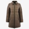 JOTT Taupe Vero Long Hooded Puffer Jacket | Outerwear