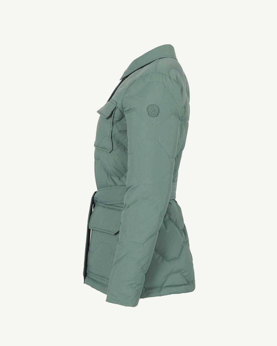 JOTT Carmen Ultralight Winter Safari Jacket Celadon Green | Outerwear