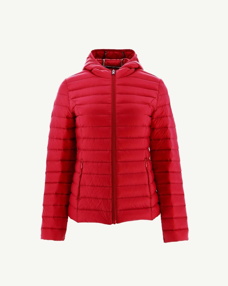 JOTT Lightweight Hooded Down Jacket Red Cloe | Outerwear